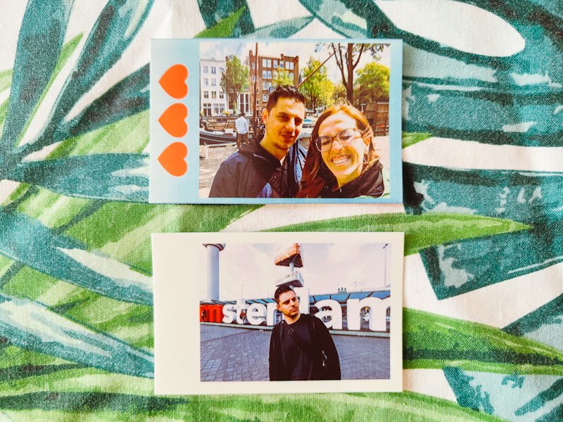 Amsterdam polaroids Foto che ritrae due polaroid con foto di Amsterdam