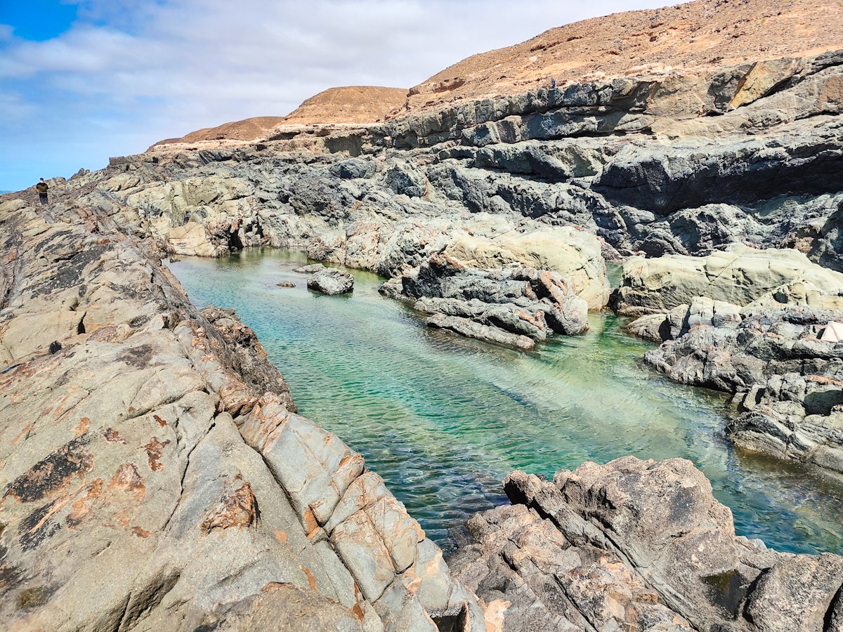aguas verdes Foto della piscina naturale de Aguas Verdes a Fuerteventura